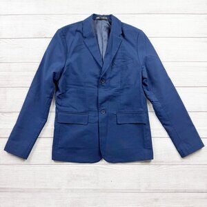 Zara Kids Navy Blue Blazer Jacket Size 13/14 Polyester Blend
